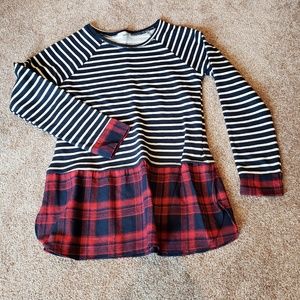 Sweatshirt with plaid detailing